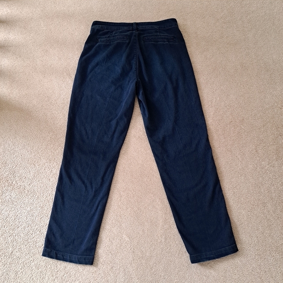 NYDJ Denim Teresa Trouser Jeans Womens Size 10 Blue Dark Wash Wide Leg - Picture 6 of 10